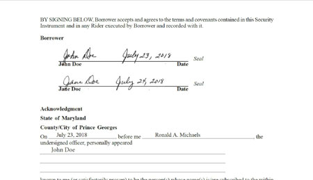 Maryland Notary Tip: When and how to use a separate (loose) Notary certificate